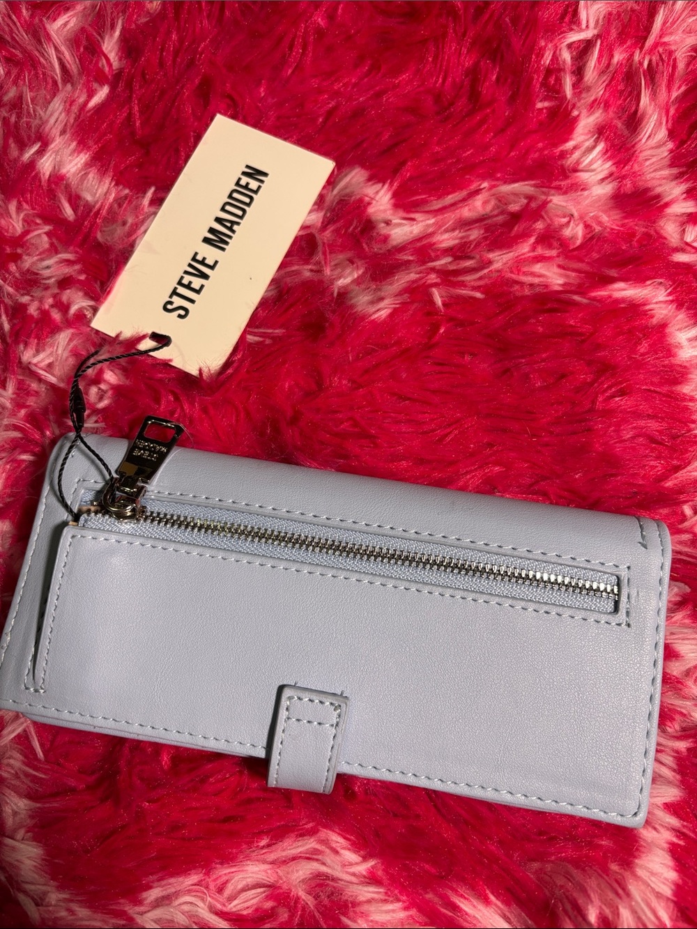 Steve Madden Aura Wallet NWT Foldover Snap Closure Card Holder w zipper pocket - Picture 4 of 6